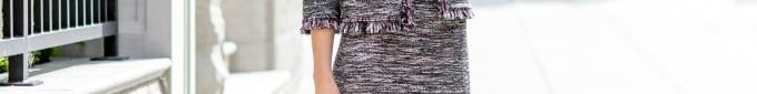 Classic Tweed Skirt Suit