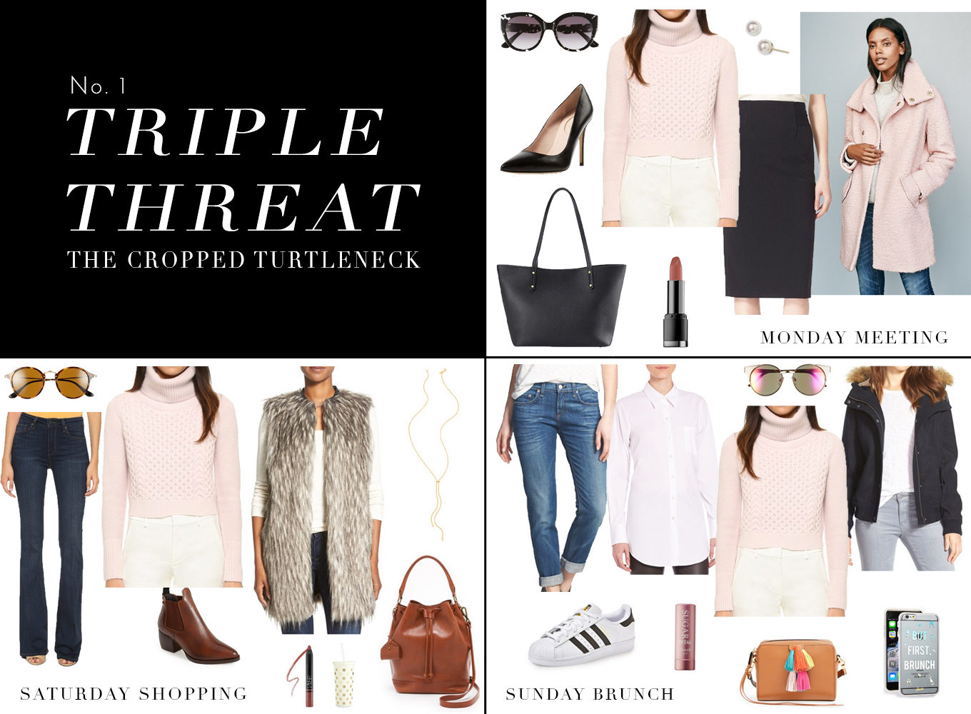 TRIPLE THREAT NO. 1:   The Cropped Turtleneck