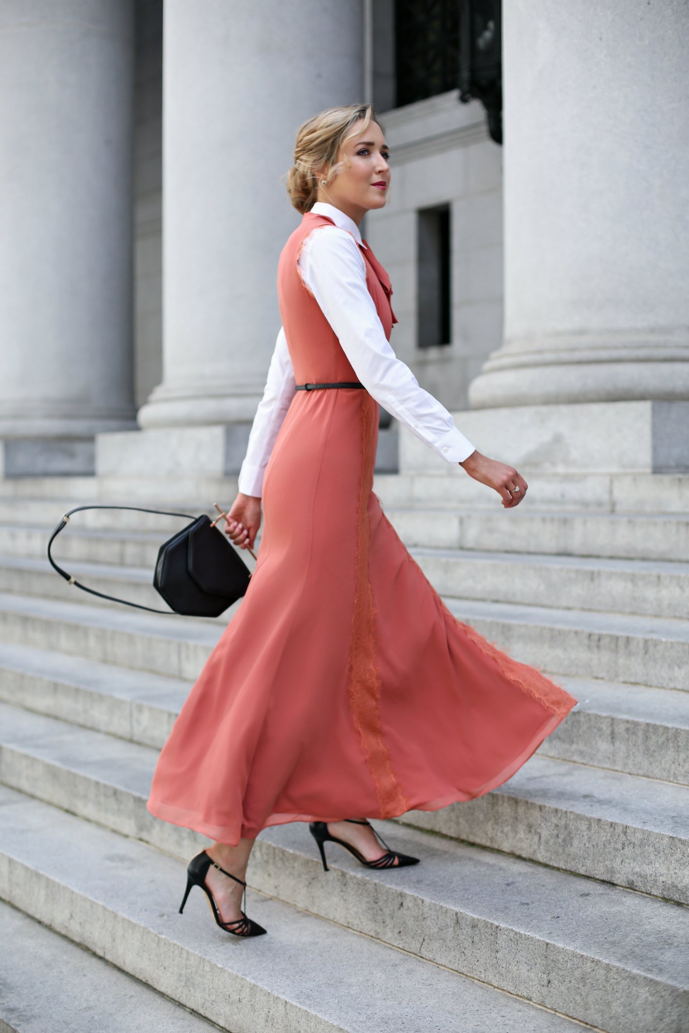 tularosa-peach-maxi-lace-bohemian-dress-neck-tie-layered-collared-button-down-shirt-professional-work-wear-office-style-fashion-blog-san-francisco-mary-orton6