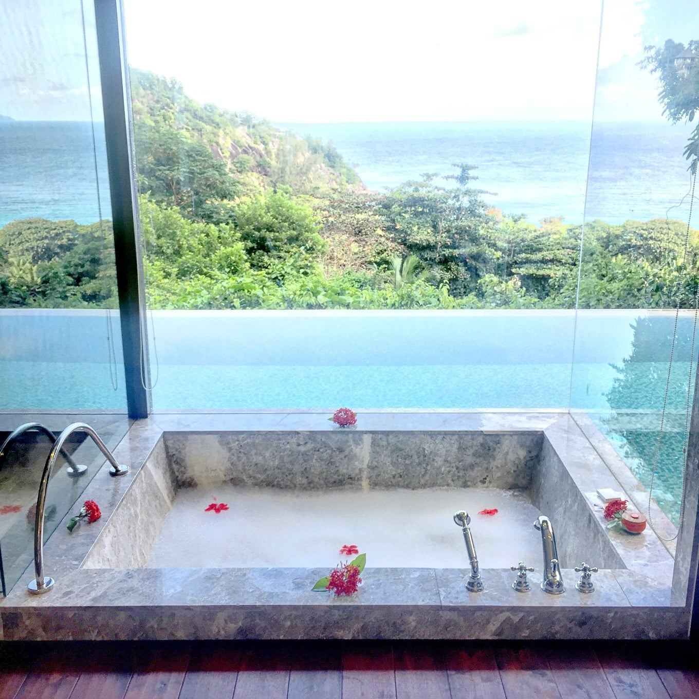 bubble bath on honeymoon