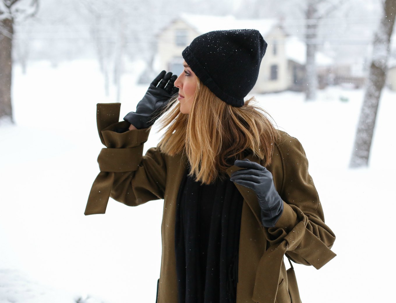 olive-long-maxi-wool-coat-black-beanie-brown-over-the-knee-boots-black-jeans-turtleneck-snow-fashion-blogger10