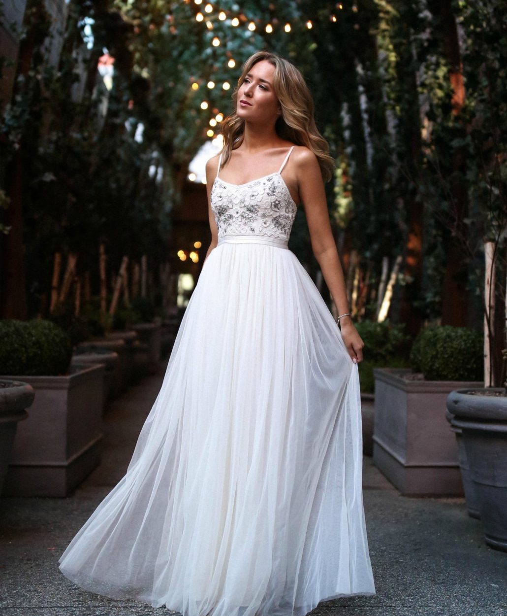 rehearsal-dinner-white-ivory-beaded-maxi-dress-a-line-tulle-skirt-spaghetti-strap-needle-thread-bride-to-be-gown3