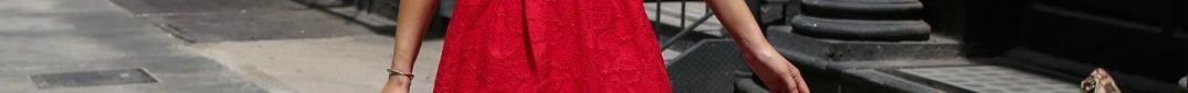 UNDER $100 Day 5: Red Eyelet Bow Dress