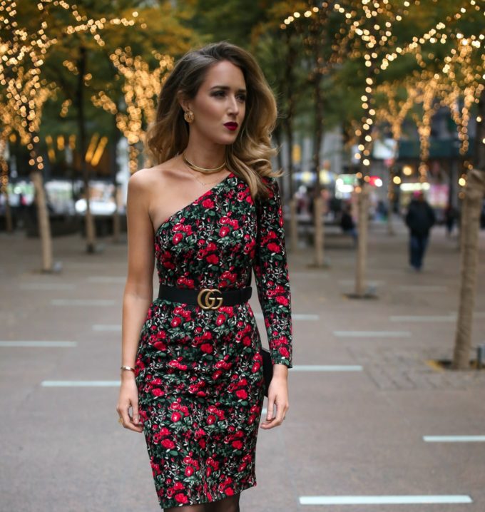 One Sleeve Off The Shoulder Dress on 