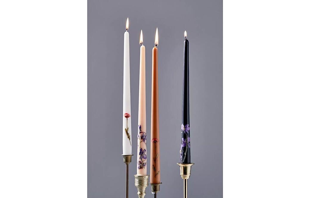 Floral Taper Candles